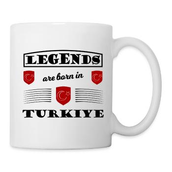 Roter Schild Türkei - Tasse - Weiß - Rechts