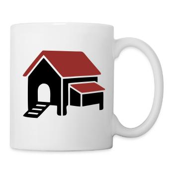 Icône de la ferme de poulaillers - Mug blanc - blanc - Droite