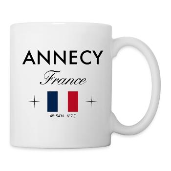 Annecy, France Coordine le souvenir de voyage - Mug blanc - blanc - Droite