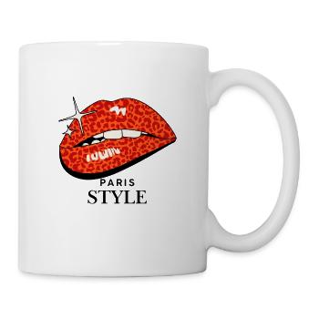 Pop Art des lèvres léopardes - Mug blanc - blanc - Droite