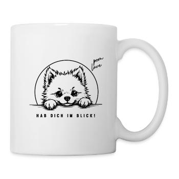 Zwergspitz - Hab dich im Blick! - Tasse - Weiß - Rechts