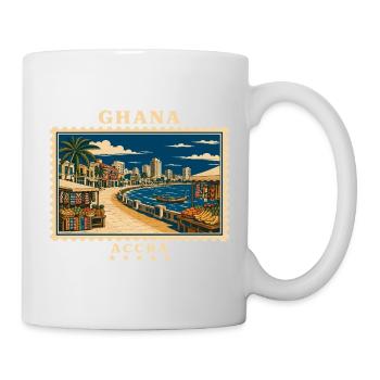Ghana Accra Vintage Travel Brand - Mug - white - Right