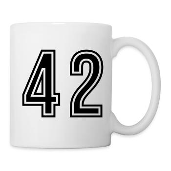 42 Symbole numérique - Mug blanc - blanc - Droite