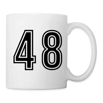 48 Zahl symbol - Tasse - Weiß - Rechts