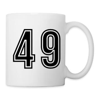 Symbole du chiffre 49 - Mug blanc - blanc - Droite