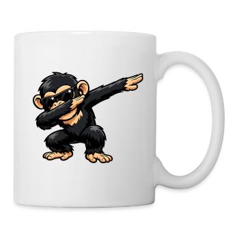 Dabbing Schimpanse - Tasse - Weiß - Rechts