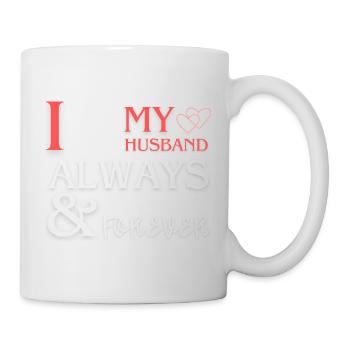 Ich liebe das romantische Geschenk meines Mannes - Tasse - Weiß - Rechts