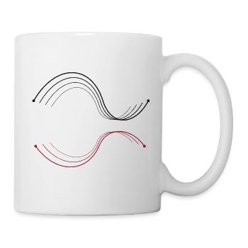 Art à double onde en BlackRed - Mug blanc - blanc - Droite