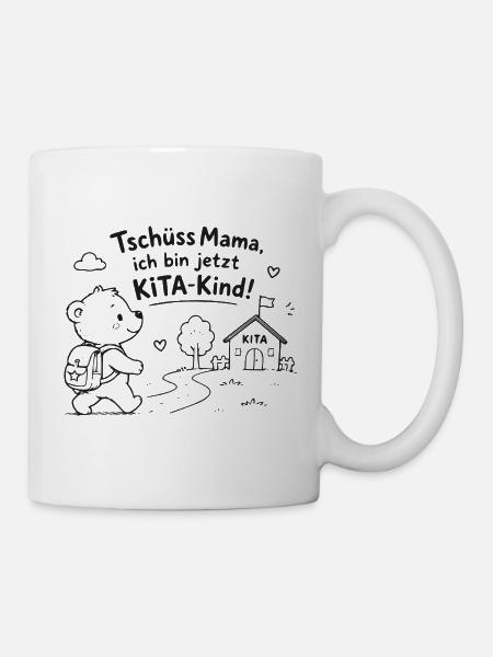 Kita Abschied Abenteuer Bär - Tasse - Weiß