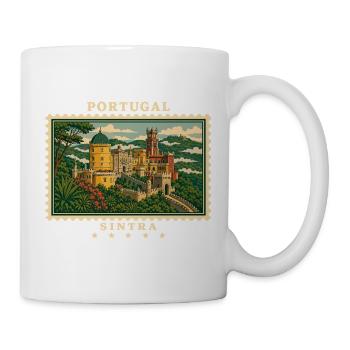 Portugal Sintra Vintage Reisemarke - Tasse - Weiß - Rechts
