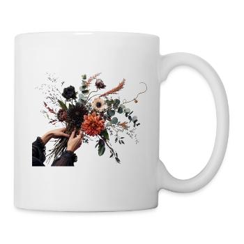 Nachtstruß Dahlien - Tasse - Weiß - Rechts