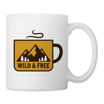 Heisse Tasse Berge Abzeichen - Tasse - Weiß - Rechts