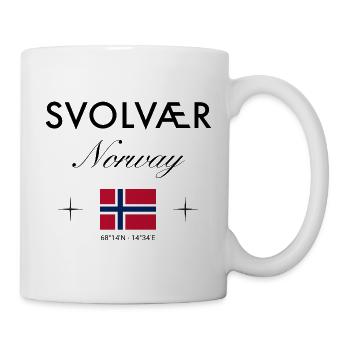 Svolvær Norvège Coordonnées Souvenir de voyage - Mug blanc - blanc - Droite