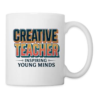 Prof créatif rétro vintage - Mug blanc - blanc - Droite