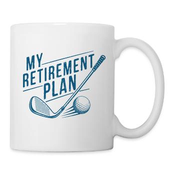 My Retirement Plan Golf - Tasse - Weiß - Rechts