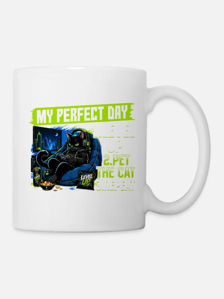Gamer Gaming Cat Video Game - Tasse - Weiß
