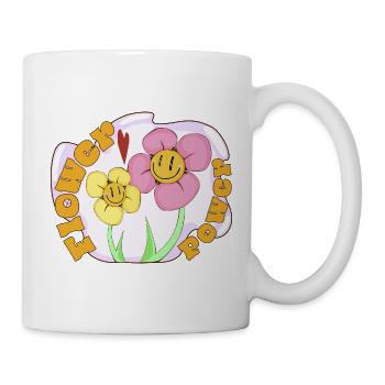 Flower Power  - Tasse - Weiß - Rechts