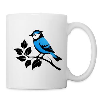 Blaumeisegarten - Tasse - Weiß - Rechts