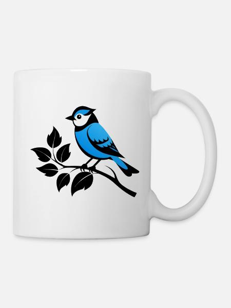 Blaumeisegarten - Tasse - Weiß