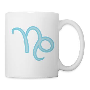 Steinbock Tierkreiszeichen Pastel Blau - Tasse - Weiß - Rechts