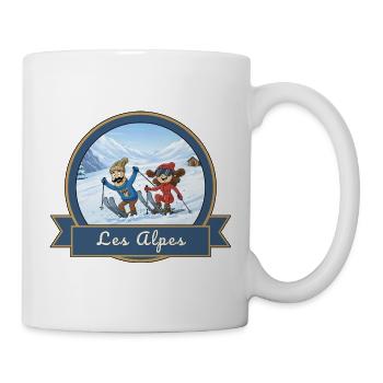 Kek & Ina dans les Alpes - Mug blanc - blanc - Droite
