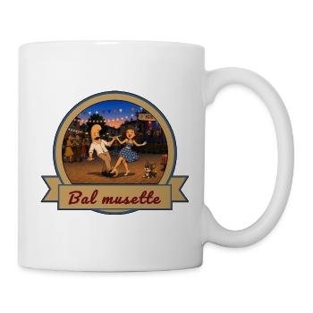 Kek & Ina au Bal-Musette - gag de la vie - Mug blanc - blanc - Droite