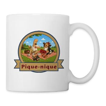 Pique-nique de Kek & Ina  - gag de la vie - Mug blanc - blanc - Droite