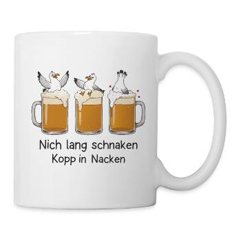 Not Long Schnaken Kopp In Neck Beer Seagulls - Tasse - Weiß - Rechts