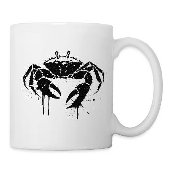 Schwarze Krabbe tropft Tinte - Tasse - Weiß - Rechts