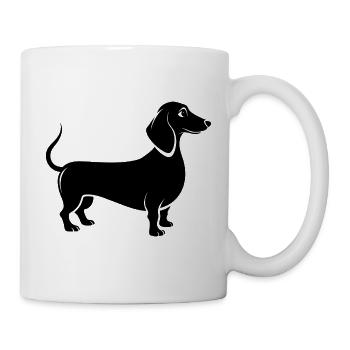Dackel - Tasse - Weiß - Rechts