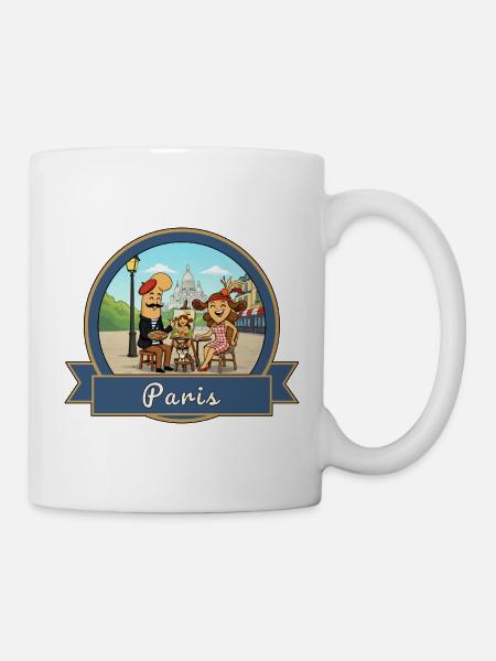 Kek & Ina in Paris - Mug - white