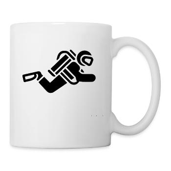 tauchen - Tasse - Weiß - Rechts