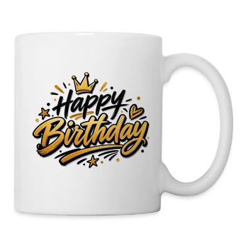 Happy Birthday - Tasse - Weiß - Rechts