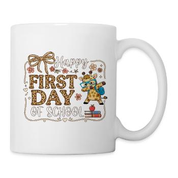 Girafe safari du premier jour d’école - Mug blanc - blanc - Droite