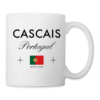 Cascais Portugal Coordinates Travel Souvenir - Mug - white - Right