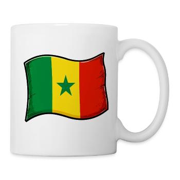 Illustration du drapeau du Sénégal - Mug blanc - blanc - Droite
