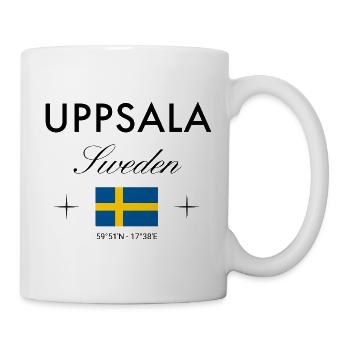 Uppsala Sweden Coordinates Travel Souvenir - Mug - white - Right