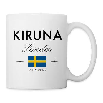 Kiruna Sweden Coordinates Travel Souvenir - Mug - white - Right