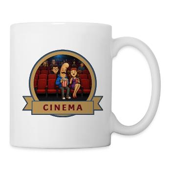 Kek & Ina in the cinema - gag of life - Mug - white - Right