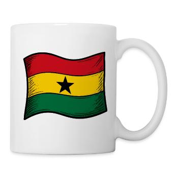 Ghana Flag Red Gold Green Star - Mug - white - Right