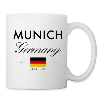 Munich Germany Coordinates Travel Souvenir - Mug - white - Right