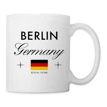 Berlin Germany Coordinates Travel Souvenir - Mug - white - Right