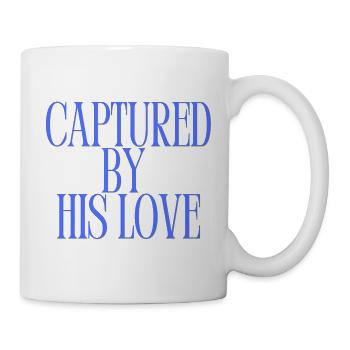 Captured By His Love Blue Christian Quote - Mug - white - Right