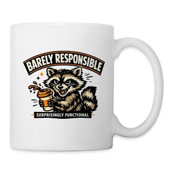 Barely Responsible Raccoon Coffee - Mug - white - Right
