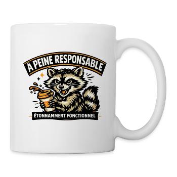 Raton Laveur Café Fonctionnel - Mug blanc - blanc - Droite