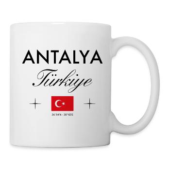 Antalya Turkey Coordinates Travel Souvenir - Mug - white - Right