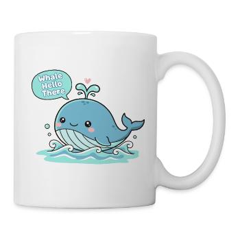 Whale Hello There Cute Print - Mug - white - Right