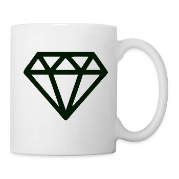 Diamant Icon - Tasse - Weiß - Rechts