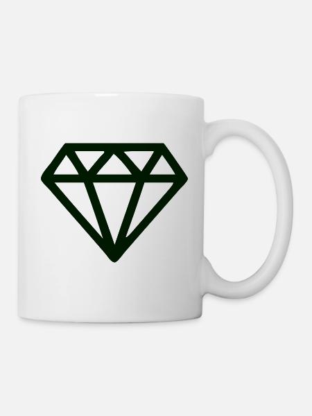 Diamant Icon - Tasse - Weiß