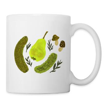 Garden Fruits Still Life Collage - Mug - white - Right